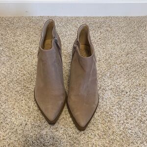 Vince Camuto Ankle Boot. NWOT. Small stain on left bootie.